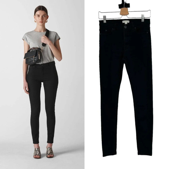 Whistles Black Skinny Jeans‎ Denim Dark Wash Size 26 - Picture 1 of 12